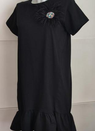 Сукня reserved з комбінованої тканини чорного кольору3 фото