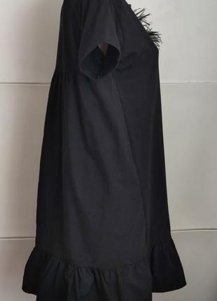 Сукня reserved з комбінованої тканини чорного кольору5 фото