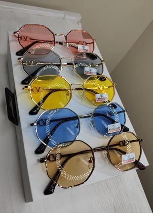 Солнцезащитные фотохромные очки гексагон с поляризацией, окуляри хамелеон сонцезахисні polarized