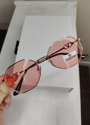 Солнцезащитные фотохромные очки гексагон с поляризацией, окуляри хамелеон сонцезахисні polarized5 фото