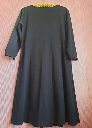 Дизайнерское бохо идеальное черное платье от anna field3 фото