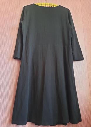 Дизайнерское бохо идеальное черное платье от anna field4 фото