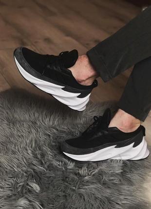 Кросівки чоловічі adidas shark black grey scooter / чоловічі кросівки адідас шарк