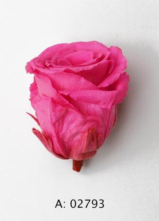 Роза розовая большая ø5-6 см pink, 4 шт/упаковка3 фото