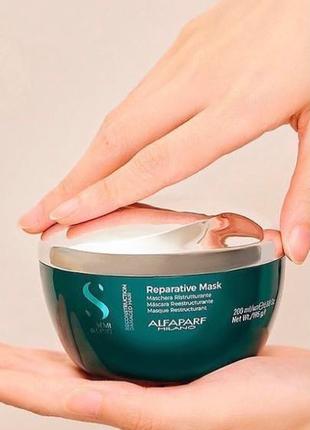 Маска для пошкодженого волосся alfaparf semi di lino cream kleral 500 ml reconstruction reparative