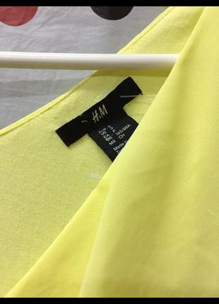 Платье сарафан шифоновое, лимонное h&m3 фото