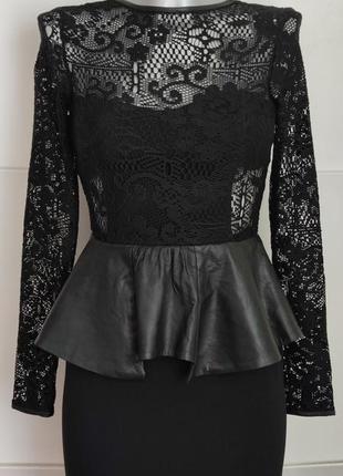 Стильна сукня zara studio з мереживом чорного кольору8 фото