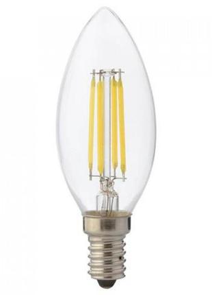 Светодиодная лампа filament candle-6 6w 4200 k