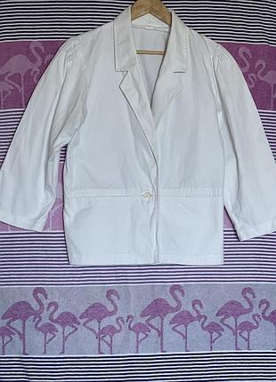 Білий піджак жакет розмір l/48, xl/50.