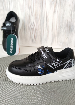 Кросівки дитячі для хлопчика чорні кеді tm weestep