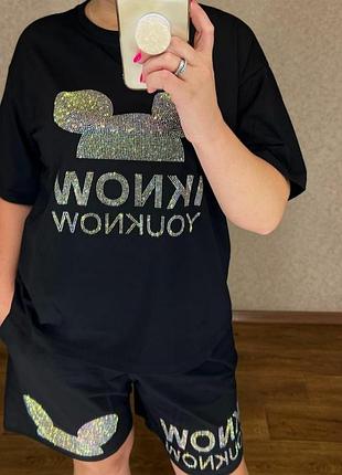 Стильный летний костюм с шортами,на ог и об до 140.