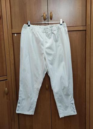 Белые брюки, джинсы 7/8 длина - 54 разм. bonprix1 фото