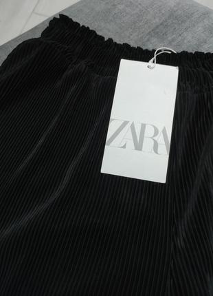 Нові плісировані шорти від zara, оригінал, чорні шортики, короткі шорти, (бірка!)5 фото