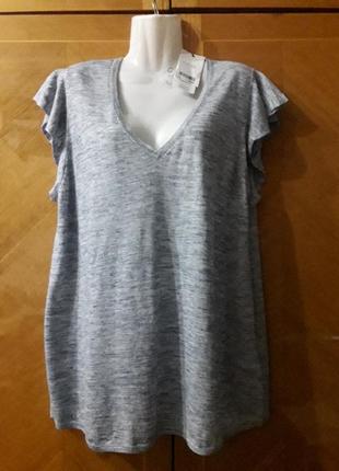 Брендова нова з льоном футболка  блуза  р. 18 від  next меланж