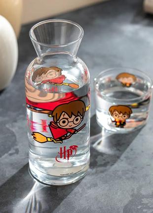 Новий фірмовий подарунковий набір скляний графін зі склянкою кришкою harry potter гаррі поттер2 фото
