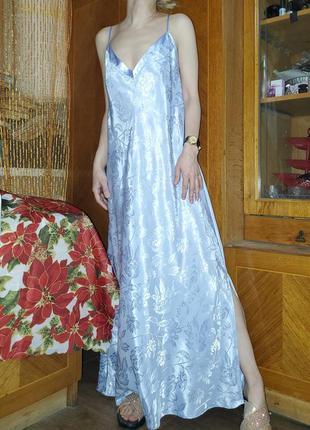 Лілове атласне сатинове плаття в білизняному стилі slip bhs2 фото
