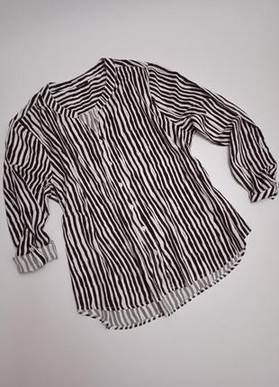 Блузка рубашка в полоску с дл.рукавом