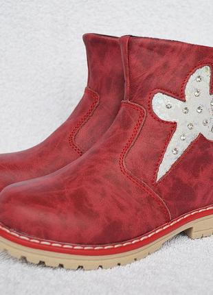 Чобітки демісезонні для дівчинки тм bi&ki 31р шкіра. модель 55-52u