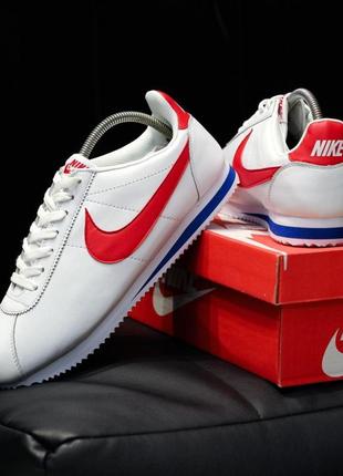 Nike cortez white red жіночі кросівки найк кортез