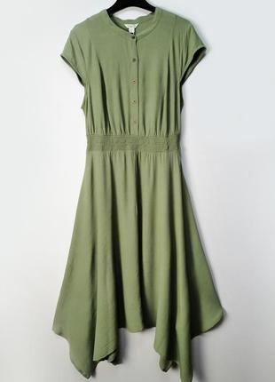 Легке оливкова сукня віскоза monsoon1 фото