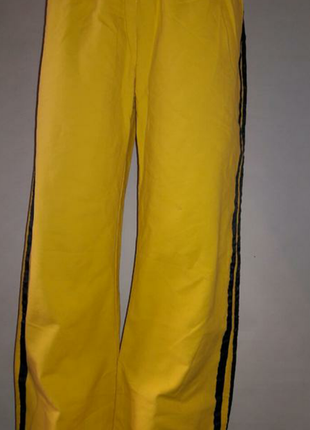 Штани труби лимонно-жовтого кольору3 фото