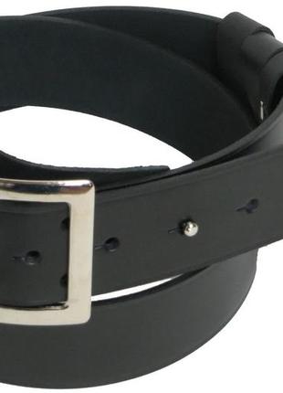 Мужской кожаный ремень под джинсы always wild oficersky черный