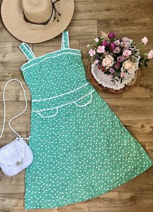 Сарафан s платье принт в ромашки