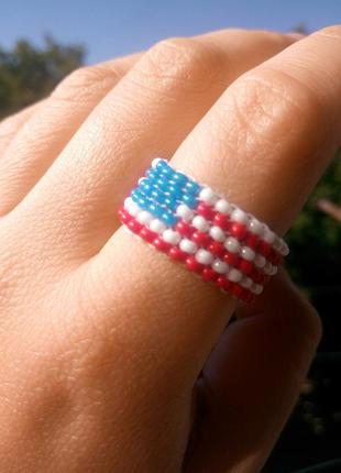 Каблучка кільце патріотичне прапор америка