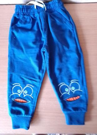 Штаны спортивные для мальчика 1, 2 года синие2 фото
