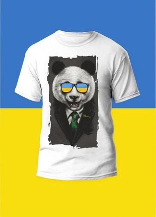 Футболка youstyle чоловіча  панда ua 0954 xxxl white