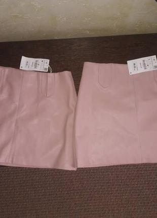 Новие кожание юбки от zara в 2 размерах м и л3 фото