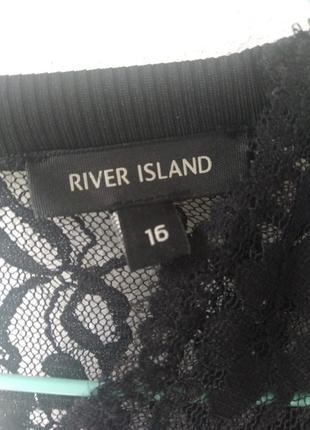 Новая кофточка футболка черного цвета с кружевом от river island  16 42 размера3 фото