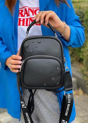 Стильный рюкзак женский городской вместительный стеганый силиконовый сумка рюкзак 3306 как david jones1 фото