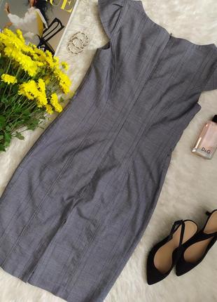 Стильна сіра сукня міді по фігурі в клітинку розмір m l від new look3 фото