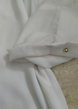 Базова біла блуза на запах розмір m l5 фото