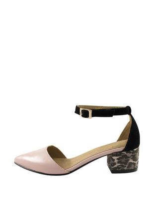 Босоножки женские  пудровые натуральная кожа украина  alromaro - размер 36 (23,5 см)