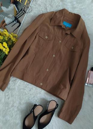 Актуальна куртка бавовняна сорочка кольору кемел розмір m l від cool water1 фото