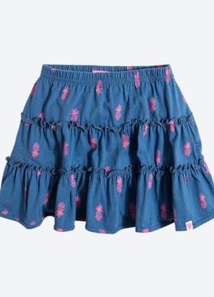 Яркая летняя юбка с воланами, спідниця з воланами