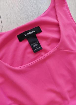 Express яскраве рожеве плаття міді зі шлейфом xs-s3 фото