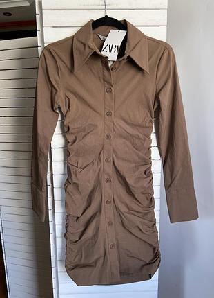 Плаття сорочка сорочка zara сукня сукня