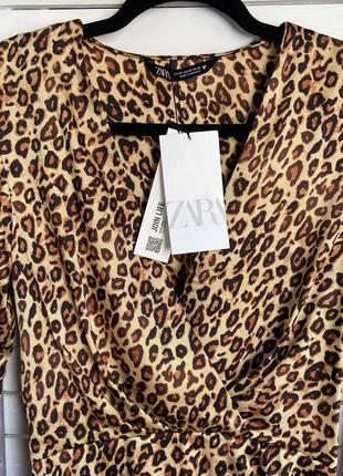 Плаття zara сукня леопардове леопардова6 фото