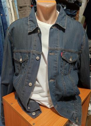 Летняя рубашка куртка коттоновая джинсовая levi's1 фото