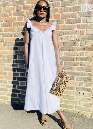 Новий білий літній сарафан h&m