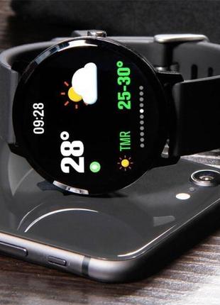 Smart watch годинник v11, фітнес годинник з ips дисплеєм, тонометр, пульсометр, крокомір чорні