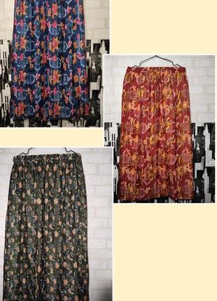 Плісирована, кольорова спідниця на гумці. кольори в асортименті