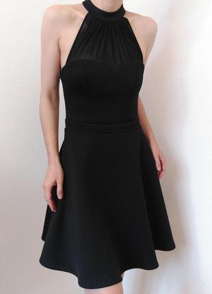 Коктельне плаття чорна сукня lipsy london плаття міні нарядне плаття плаття з пишним низом плаття з відкритою спиною3 фото