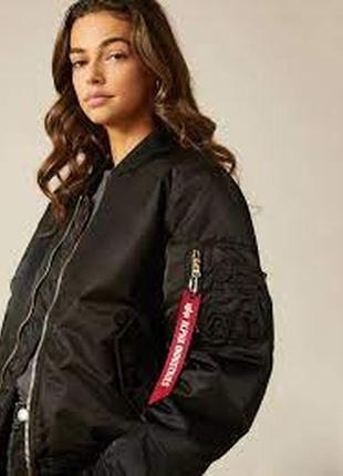 Бомбер alpha industries ма-1 w bomber  куртка8 фото