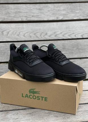 Кроссовки мужские черные. кеды lacoste кеди кросівки чорні 40-44р9 фото