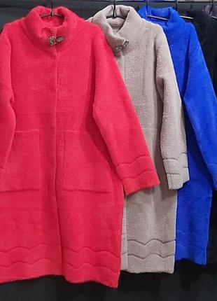 Шикарные пальтос альпаки,батал размеры , последние размеры.1 фото