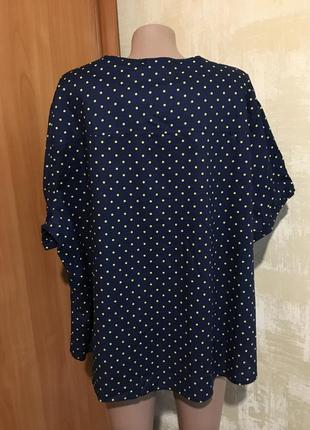 Тонка бавовняна блуза,сорочка в горох,р. 265 фото